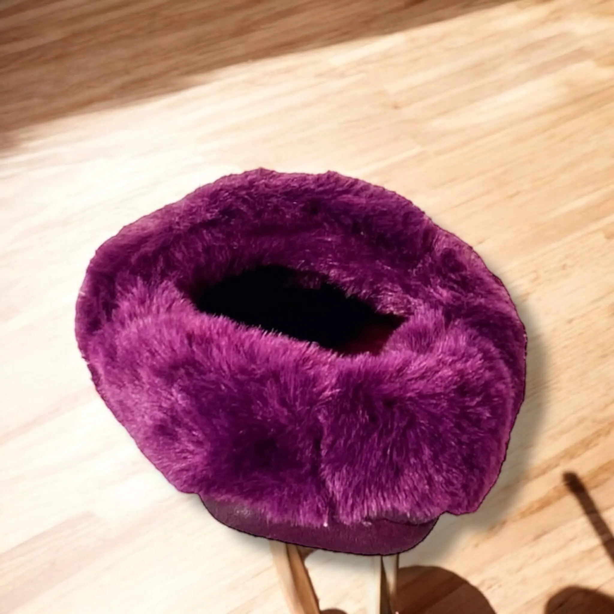 Burgundy Cozy Slip On Slippers